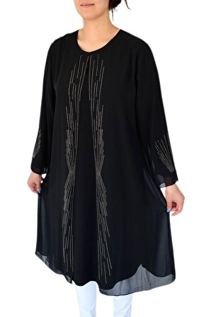 Kadın Abiye Taşlı Tunik Elbise 9525 BGL-ST02661