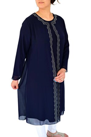 Kadın Abiye Taşlı Tunik Elbise 9527 BGL-ST02662