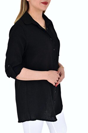 Kadın Ayrobin Omuzdan Pileli Gömlek A10325 BGL-ST02894