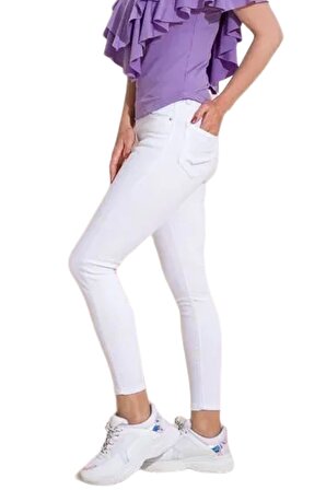 Kadın Beyaz Kot Pantolon PJ303 BGL-ST02897
