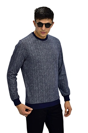 Erkek Spor Sıfır Yaka Sweatshirt R2266 BGL-ST03183