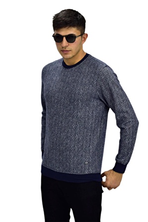 Erkek Spor Sıfır Yaka Sweatshirt R2266 BGL-ST03183