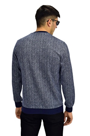 Erkek Spor Sıfır Yaka Sweatshirt R2266 BGL-ST03183