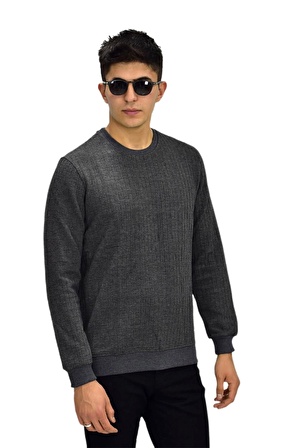 Erkek Spor Sıfır Yaka Sweatshirt R2260 BGL-ST03184