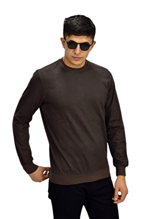 Erkek Spor Sıfır Yaka Sweatshirt R2270 BGL-ST03187