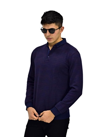 Erkek Polo Yaka Sweatshirt R2252 BGL-ST03199