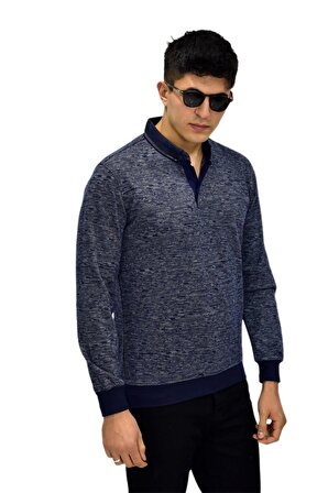 Erkek Polo Yaka Sweatshirt R2255 BGL-ST03201