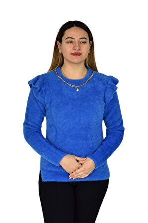 Kadın Yumoş Triko Zincirli Kazak BGL-ST03356