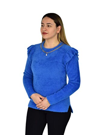 Kadın Yumoş Triko Zincirli Kazak BGL-ST03356