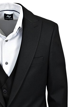 Erkek Siyah Silim Fit Takım Elbise BGL-ST03493