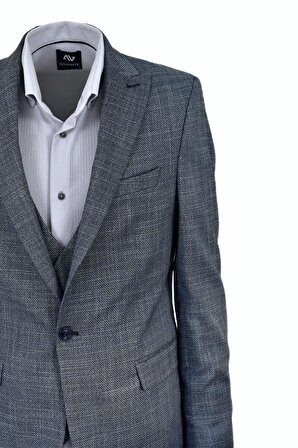 Erkek Hasır Silim Fit Takım Elbise BGL-ST03495