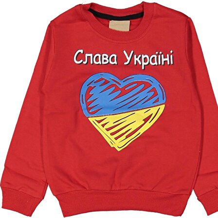 Kız Çocuk Kalp Baskılı Sweatshirt BGL-ST03635