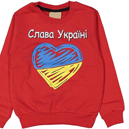 Kız Çocuk Kalp Baskılı Sweatshirt BGL-ST03635