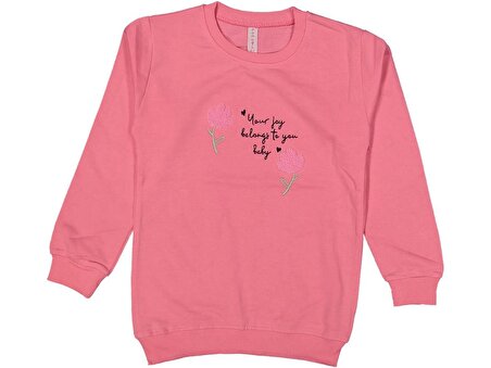 Kız Çocuk Mevsimlik Your Joy Nakışlı Sweatshirt BGL-ST03643