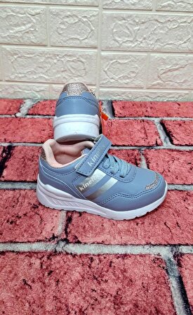 Kinetix Confess Mavi-Pembe Çırtlı Hafif Rahat  Kız Çocuk Bebek Spor Ayakkabı