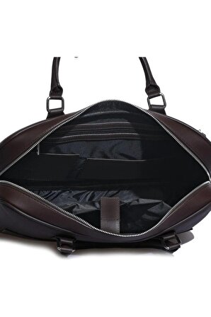 2036 Vegan Deri laptop çantası evrak çantası unisex şık tasarım KAHVERENGİ