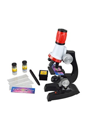 Mikroskop Kiti Eğitici Zoom Led Işıklı 100x 400x 1200x St1200x