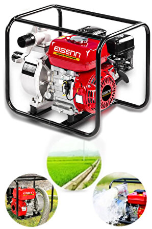 Eisenn Alman WPS-30 9.2 Hp Turbo Benzinli Su Motoru Motopomp 3 Parmak Yakıt Cimrisi