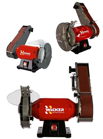 Wacker Pro Taş Motoru + Tezgah Bant Şerit Zımpara Makinası Daflong DFL-GRZ 150 Series 