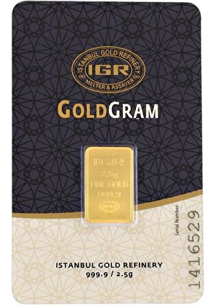 2.5 gr 999.9 IAR Gram Külçe Altın