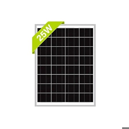 25W 12V Monokristal Solar Panel