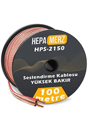 Hepa Merz HPS-2150 Bakır Ses Hoparlör Kablosu 2x1.5 mm 100 Mt.