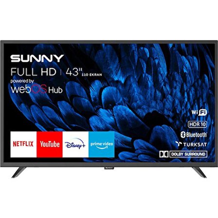 Sunny SN43DAL540-0276 43"  Uydu Alıcılı Full HD webOS Smart LED TV