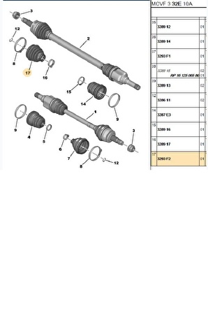 Dış Aks Körüğü Bipper Nemo (3293.F2-329333-Y5522)