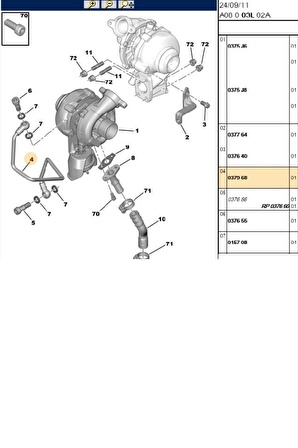 Turbo Yağ Borusu 206 207 307 308 407 5008 Partner Tepee C2 C3 C4 C5 Berlingo (037968-11230003-BPE260034)