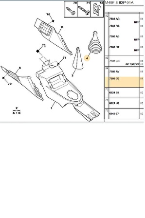 Vites Kol Körüğü Partner Berlingo DW8 (7589.G3-BPE436032)