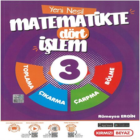 Kırmızı Beyaz 3.sınıf Yeni Nesil Dört İşlem - Yazım Noktalama Türkçe Matematik Seti 2 Kitap