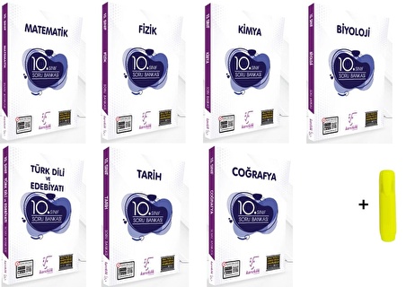 10. Sınıf Tüm Dersler Soru Bankası Yeni 7 Kitap
