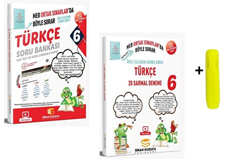 Sinan Kuzucu 6. Sınıf Türkçe Soru Bankası ve Değerlendirme Sınav Seti