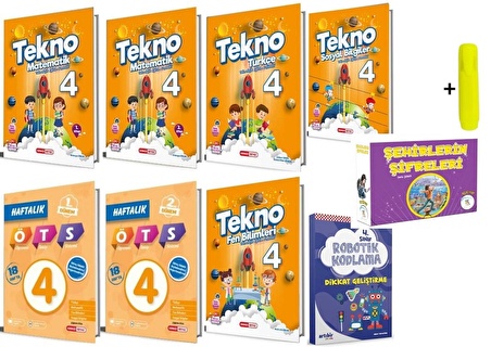 Kırmızı Beyaz Tekno Set 4.Sınıf Tüm Dersler Seti Yeni 18 Kitap