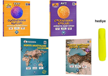 TYT AYT Coğrafyanın Kodları Türkiye ve Dünya Haritaları Çalışma Defteri Seti