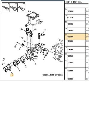 Termostat Kapağı 306 (2561548002-1336E8)