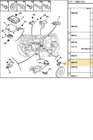 Motor Devir Sensörü 206 307 Xsara Jumpy C5 (ITH19207N-DLPSS1074312B1-144327-19207N)