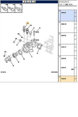 Hararet Müşürü 306 Partner Expert Xsara Berlingo Jumpy (133885-TS10518)