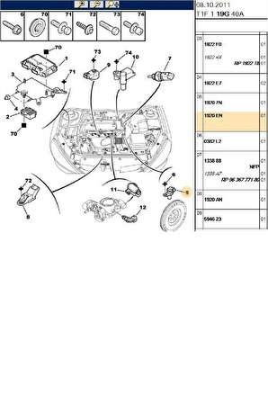 Volant Sensörü 206 406 307 308 C4 C5 (1920EN-BPE379008)