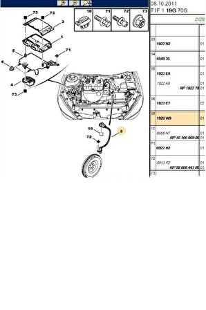 Volant Sensörü 306 406 605 (1920W9-BPE379009)