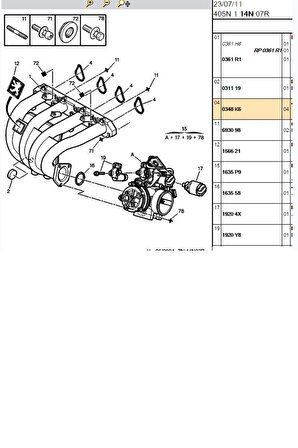 Emme Manifold Contası 306 406 Xsara (0348K6)