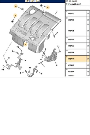 Motor Kapak Üst Tapası 307 406 C4 C5 (013711-RAP59919)