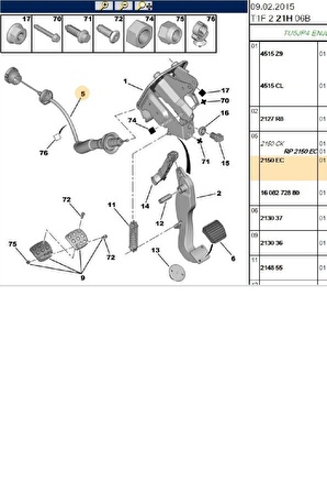 Peugeot 2150.EC Debriyaj Teli TU3JP (1.4 8V)-ET3J4 (1.4 16V) TU5JP4 (1.6 16V) 206 206 2150EC (2150EC-6001607)