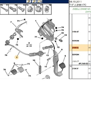 PSA PEUGEOT 206 Debriyaj Teli 2001 - 2013 [ORJINAL] (2150EE-6001609)