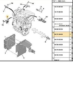 Krank Sensörü C3 C4 C-elysee Jumpy Berlingo 308 Partner Expert EURO6 (9677539480)