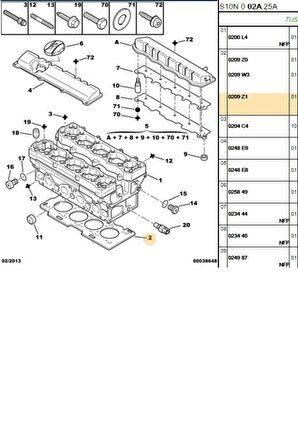 Silindir Kapak Contası 78,50 Sac 106 Saxo (83415069-0209Z1)