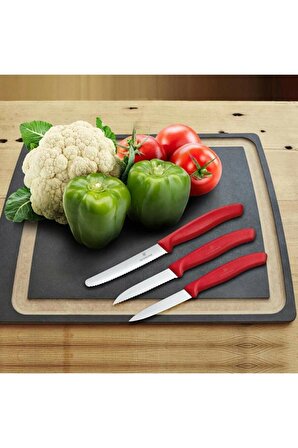 Victorinox Swiss Classic Sebze Bıçağı Seti 3'lü Kırmızı 