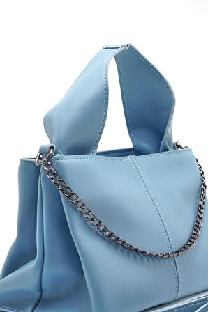 Mavi Kadın El ve Omuz Askılı Çanta
