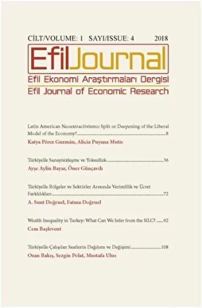 Efil Ekonomi Araştırmaları Dergisi; Cilt: 1 Sayı 4