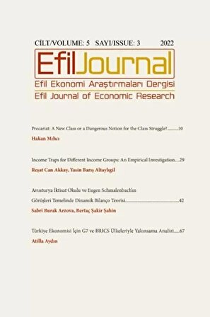 Efil Ekonomi Araştırmaları Dergisi;Cilt: 5 Sayı: 3